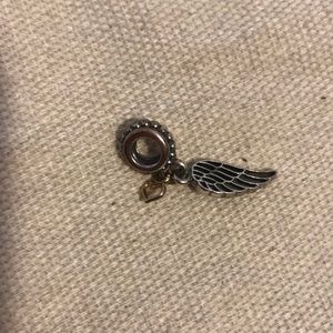 Angel with with gold accent heart pandora charm